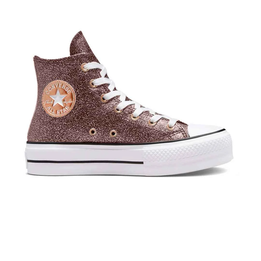 Converse - Women's Chuck Taylor All Star Lift Platform Metallic Glitter High Top Shoes (A03240C) 1 Converse - Women's Chuck Taylor All Star Lift Platform Metallic Glitter High Top Shoes (A03240C)