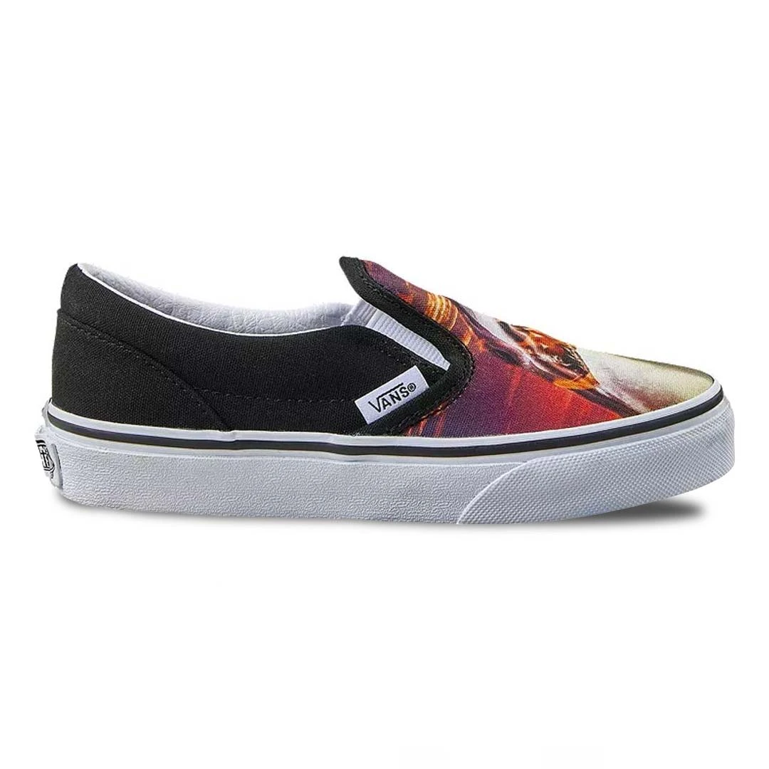 Vans - Kids' (Preschool) Classic Slip-On Shark Sunset Shoes (7Q5GAC7) 1 Vans - Kids' (Preschool) Classic Slip-On Shark Sunset Shoes (7Q5GAC7)