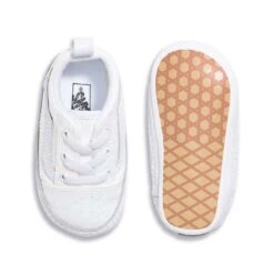 Vans - Kids' (Infant) Old Skool Glitter Crib Shoes (4P3TWHT) -Shoe Sales Store Vans Kids Infant Old Skool Crib Shoes 4P3TWHT 04