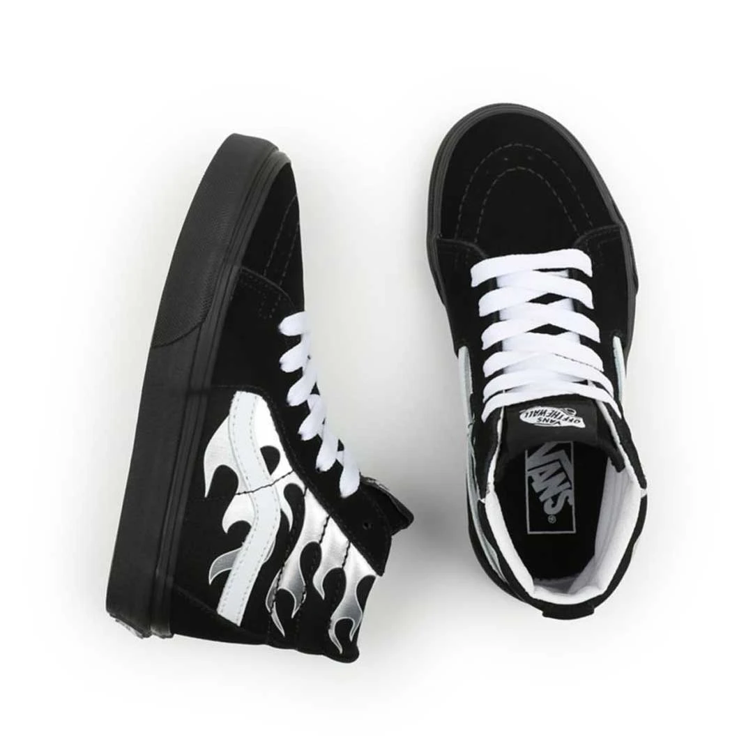 Vans - Kids' (Preschool) Metallic Flame Sk8-Hi Shoes (0D5F7US) 4 Vans - Kids' (Preschool) Metallic Flame Sk8-Hi Shoes (0D5F7US) - Image 4