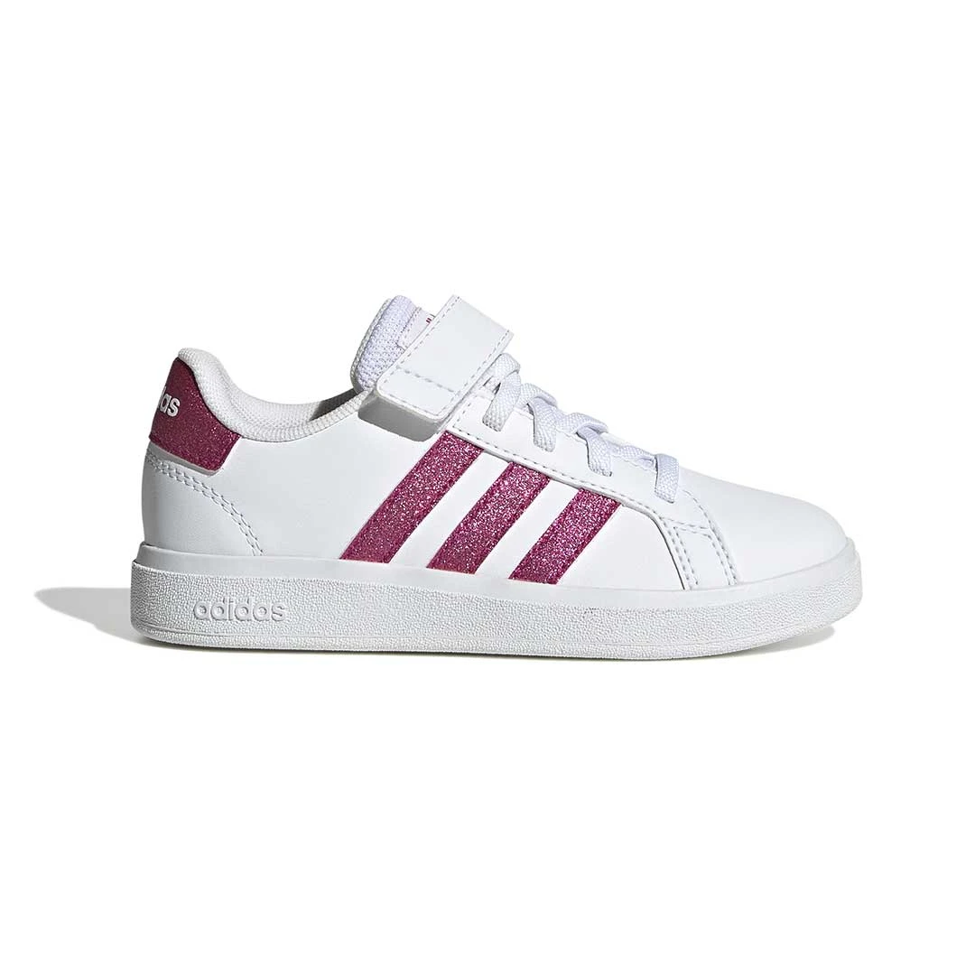 Adidas - Kids' (Preschool) Grand Court Elastic Lace Shoes (GX7159) 1 Adidas - Kids' (Preschool) Grand Court Elastic Lace Shoes (GX7159)